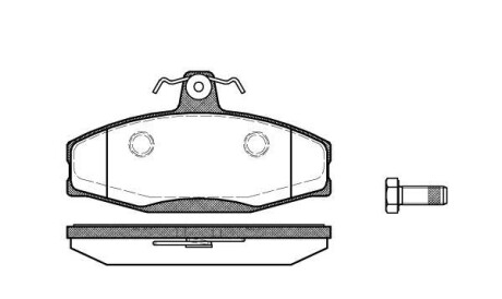 Гальмівні колодки пер. CADDY II /Skoda Felicia 1.3-1.9 94-02 (TRW) - (115430284, 115430285, 115430261) WOKING P7203.20