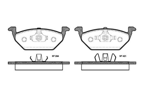 Комплект тормозных колодок, дисковый тормоз - WOKING P7333.20