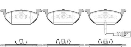 Комплект тормозных колодок, дисковый тормоз - WOKING P7333.31