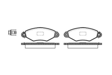 Колодки тормозные диск. перед. (Remsa) Citroen Xsara, Peugeot 206 206+ - WOKING P7433.00