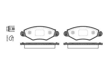 Гальмівні колодки пер. Peugeot 206/306 94- - (425212, 425228, 425302) WOKING P7433.20