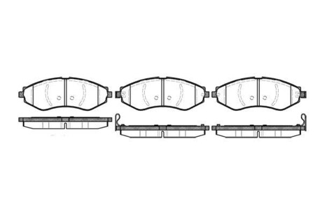 Гальмівні колодки Gentra/Kalos/Lacetti/Nubira/Rezzo (00-22) - (12996405, 96391891, 96405129) WOKING P7453.22 (фото 1)