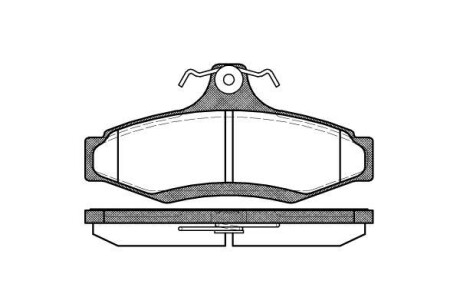 Комплект тормозных колодок, дисковый тормоз - WOKING P7463.10