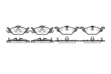 Гальмівні колодки пер. Astra 98-09 - (1300236, 1300250, 1300334) WOKING P7843.02