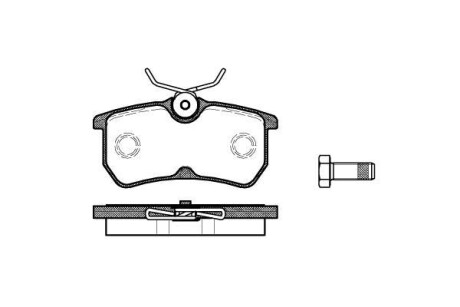 Колодки тормозные диск. задн. (Remsa) Ford Fiesta 12> / Focus I - WOKING P7933.00