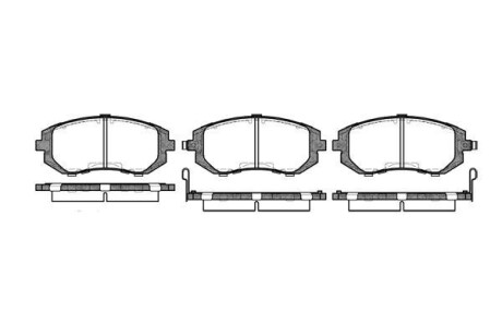 Гальмівні колодки пер. Subaru Impreza 02-/Forester 02- (akebono) - (26296AE190, 26296AE200, 26296FG000) WOKING P8513.02