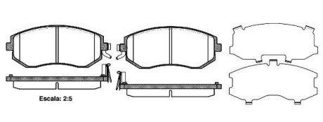 Гальмівні колодки пер. Subaru Impreza 02-/Forester 02- (akebono) - WOKING P8513.04