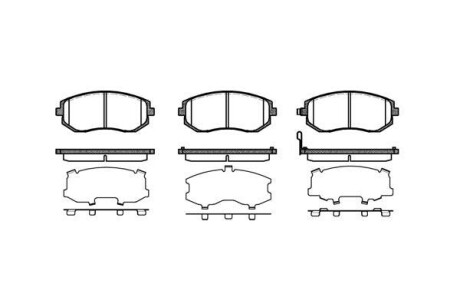 Гальмівні колодки пер. Subaru Impreza 02-/Forester 02- (akebono) - WOKING P8513.11