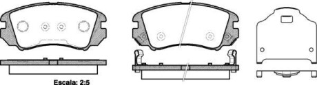 Колодки тормозные диск. перед. (Remsa) Hyundai Nf v 2.0 05-10,Hyundai Nf v 3.3 05-10 - WOKING P8533.22