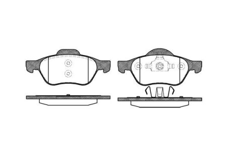 Колодки тормозные диск. перед. (Remsa) Renault Megane II Scenic II Laguna II III - WOKING P8623.00