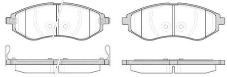 Колодки гальмівні диск. перед. (Remsa) Chevrolet Aveo T200 T250 R14 (P8863.02) - (94566892) WOKING P886302 (фото 1)
