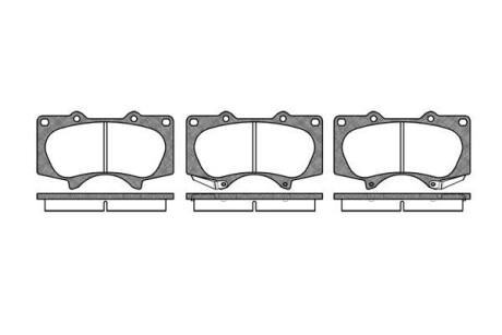 Колодки тормозные диск. перед. (Remsa) Toyota LC120 Lexus GX470, Toyota LC150, Lexus GX460, Mitsubishi Pajero IV - (0446535290, 0446560270, 0446560320) WOKING P8883.00 (фото 1)