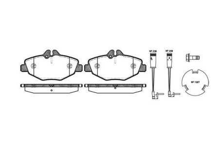 Колодки тормозные диск. перед. (Remsa) MB E211 Bosch ver. (P8903.02) - WOKING P890302