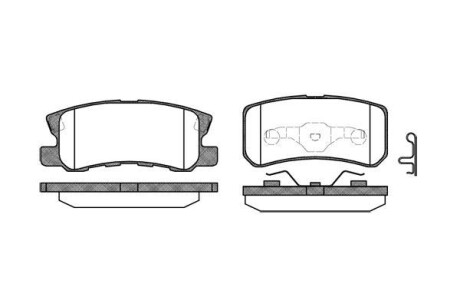 Колодки тормозные диск. задн. (Remsa) Citroen C4 aircross 1.6 10-,Citroen C4 aircross 1.8 10- - (mb668906, mb668907, mb668908) WOKING P9033.02