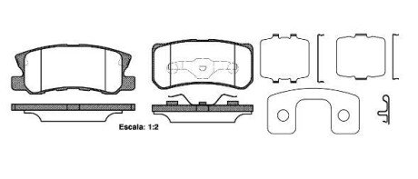 Комплект тормозных колодок, дисковый тормоз - WOKING P9033.22