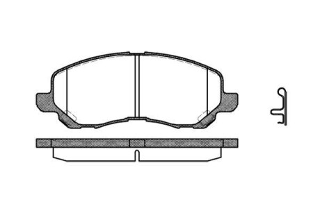 Гальмівні колодки пер. Lancer VIII/Outlander II/Peugeot 4008 08- - WOKING P9043.12