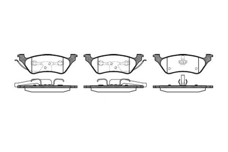 Колодки гальмівні диск. задн. (Remsa) Dodge Caravan 2.4 00-07,Dodge Caravan 3.3 00-07 (P9113.00) - (5071948AA, 5019805AA, 05019805AA) WOKING P911300