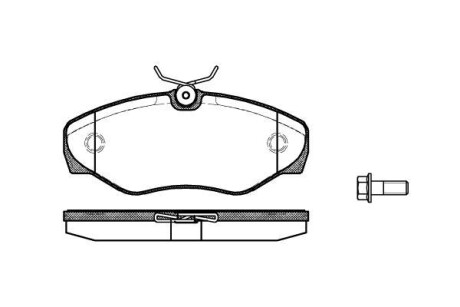 Комплект тормозных колодок, дисковый тормоз - WOKING P9343.10