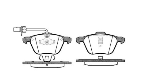 Комплект тормозных колодок, дисковый тормоз - WOKING P9363.02