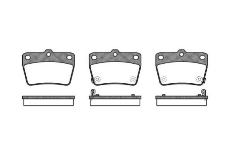 Гальмівні колодки зад. DR5/RAV 4 (01-21) - (t113502080, 0446642050, 0446642010) WOKING P9393.02