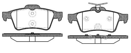 Колодки тормозные диск. задн. (Remsa) Ford Focus III C-max II / PSA 508 / Renault Latitude (P9423.40) - WOKING P942340