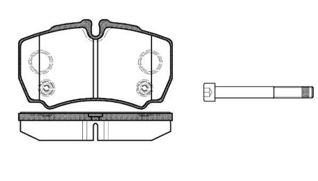 Колодки гальмівні диск. задн. (Remsa) Ford Tranzit 06>13 (P9493.10) - (1501252, 1501265, 15O1252) WOKING P949310