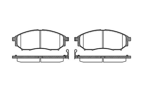 Гальмівні колодки пер. QX50/Q70/Q60/Navara/Qashqai/Murano/Pathfinder/Koleos 01- - WOKING P9523.14