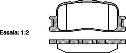 Гальмівні колодки зад. Toyota Camry 01-06 (akebono) (93x38x16) - (0446633130, A213501090, V9118B034) WOKING P9543.00