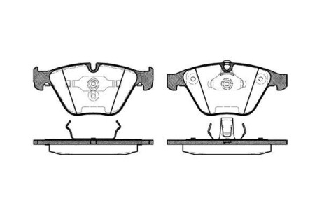 Колодки гальмівні диск. перед. (Remsa) BMW 5e60 7e65 3e90 (P9573.00) - WOKING P957300