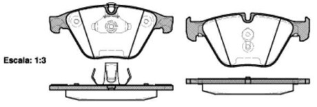 Комплект тормозных колодок, дисковый тормоз - WOKING P9573.20