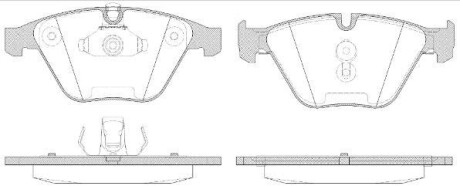 Гальмівні колодки пер. BMW 5(E60)/7(E65) 02-10 (ATE) (155,1x68,5x20,3) - WOKING P9573.50