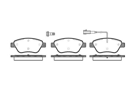 Колодки тормозные диск. перед. (Remsa) Citroen Nemo 1.4 08-,Citroen Nemo 1.4 09- - WOKING P9583.01