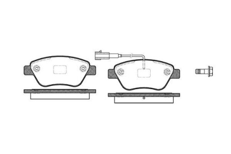 Гальмівні колодки пер. FIAT 500/PUNTO/QUBO/SKODA SUPERB/CITROËN NEMO 0.9-1.8 07- - WOKING P9583.11