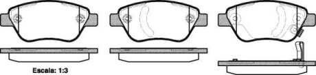 Колодки тормозные диск. перед. (Remsa) Fiat Doblo I 1,3Mjet 1,9JTD 05>10 / Opel Corsa D 08> - WOKING P9583.31