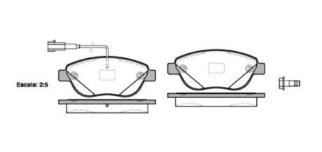 Колодки тормозные диск. перед. (Remsa) Fiat Doblo Combo 10> - WOKING P9593.12