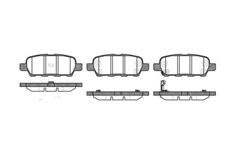 Гальмівні колодки зад. Qashqai/X-Trail 07- (38x105,5x14,3) - WOKING P9763.01