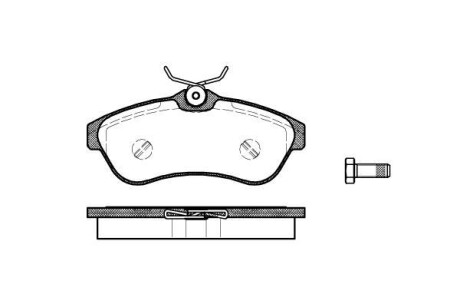 Комплект тормозных колодок, дисковый тормоз - WOKING P9803.00