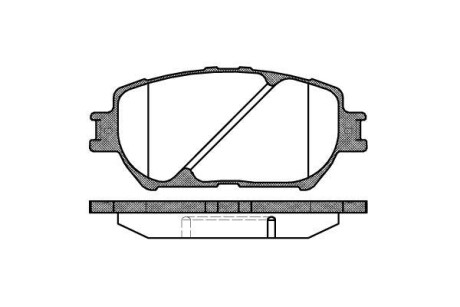 Гальмівні колодки пер. Toyota Camry 96-06 (akebono) - (0449133042, 0449124060, 0449150021) WOKING P9843.00