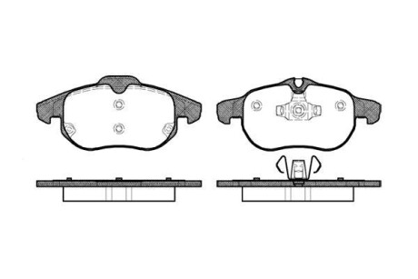 Гальмівні колодки пер. Vectra C 02- - (1606098, 1606770607647, 1606770) WOKING P9883.00