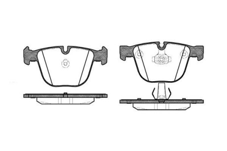 Колодки тормозные диск. задн. (Remsa) BMW 5e60, 6e63, 7e65, 7f01, X5e70, X5f15 (P9923.00) - (6794879, 6783555, 34216794879) WOKING P992300