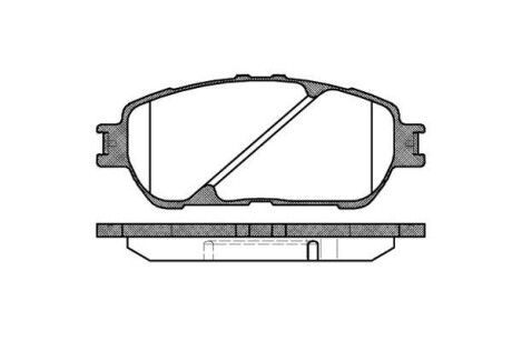 Гальмівні колодки пер. Toyota Camry/Lexus ES 2.4-3.0 01-08 (ATE) - (0446521020, 0446565021, 0446533350) WOKING P9983.00