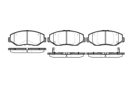 Гальмівні колодки пер. Civic/CR-V 05- - (06450S9AE51, 42152SM4A01, 42155SM4A01) WOKING P9993.00