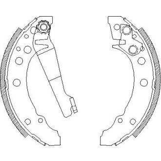 Гальмівні колодки зад. Golf I/II/Passat/Polo/Audi 80 >01 (ATE) - (171609525A, 171609526A, 171609527F) WOKING Z4045.00