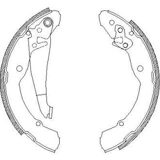 Гальмівні колодки зад. Beetle/Caddy/Jetta/Octavia/Roomster (95-21) - (1J0698525B, 1J0609526, 1J0609528) WOKING Z4082.00