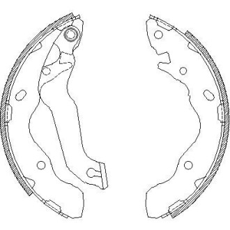 Колодки тормозные бараб. задн. (Remsa) Hyundai Matrix 01>10 (Z4141.00) - (5830529A10) WOKING Z414100