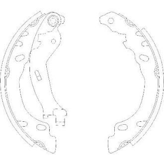 Колодки гальмівні бараб. задн. (Remsa) Fiat 500 07> Panda 03> / Bosch ver. (Z4158.00) - (1558094, 1581895, 77365085) WOKING Z415800