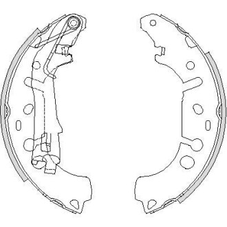 Колодки гальмівні бараб. задн. (Remsa) Citroen Nemo 1.3 08-,Citroen Nemo 1.3 09- (Z4192.00) - (77364667, 4241N8, 0449542010) WOKING Z419200