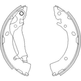 Колодки гальмівні бараб. задн. (Remsa) Hyundai Getz 1,1-1,6i 1,5d (Z4203.00) - (583051CA10, 583051CF10, 58350H9A00) WOKING Z420300