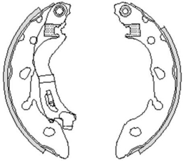 Колодки гальмівні бараб. задн. (Remsa) Fiat 500 07> Panda 03> (Z4249.00) - (1819868, 1713757, 77366214) WOKING Z424900