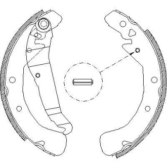 Колодки тормозные бараб. задн. (Remsa) Opel Astra h 1.2 04-14,Opel Astra h 1.3 04-14 - (93189978, 93171065, 91158369) WOKING Z4422.00